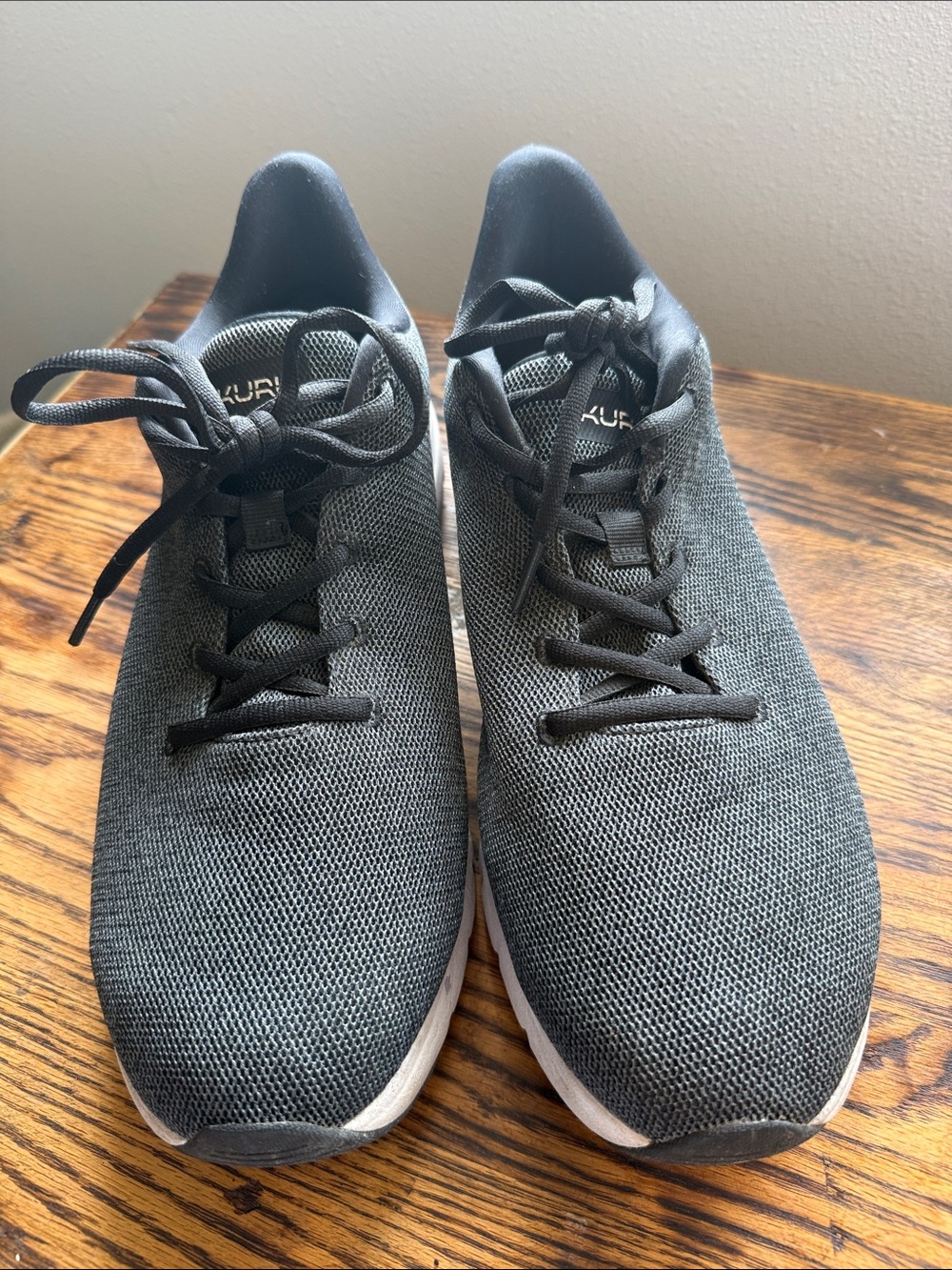 KURU Men's Charcoal Knit Sneakers with Black Laces